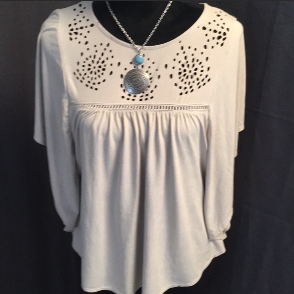 Maurice’s Suede Tan Boho Blouse XXL